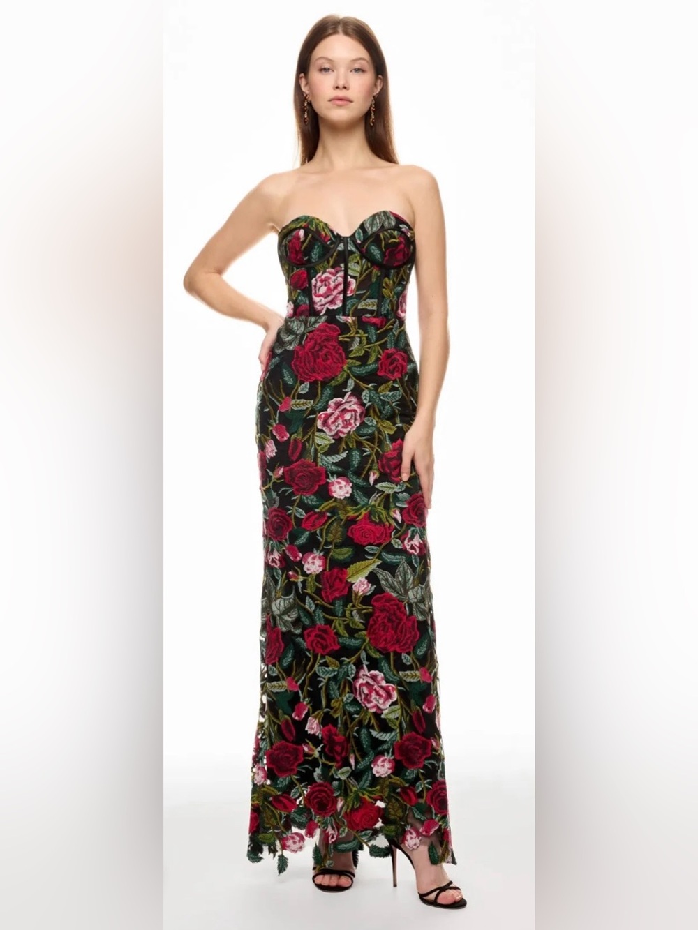 Mac Duggal RTR Strapless Bustier Top Gown Size 10 (0115)